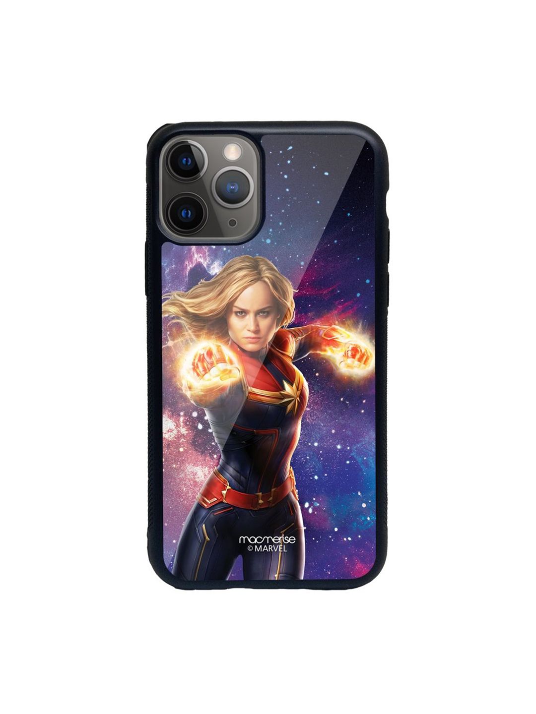 macmerise Blue & Purple Fierce Captain Marvel iPhone 11 Pro Back Case Price in India