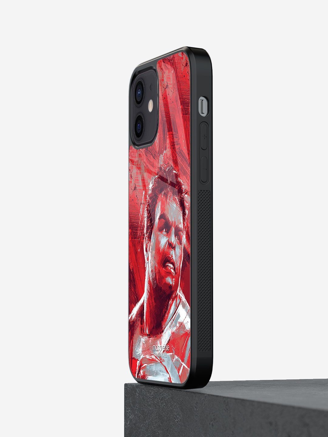 macmerise Red Charcoal Art Hulk Printed iPhone 12 Mini Back Case Price in India