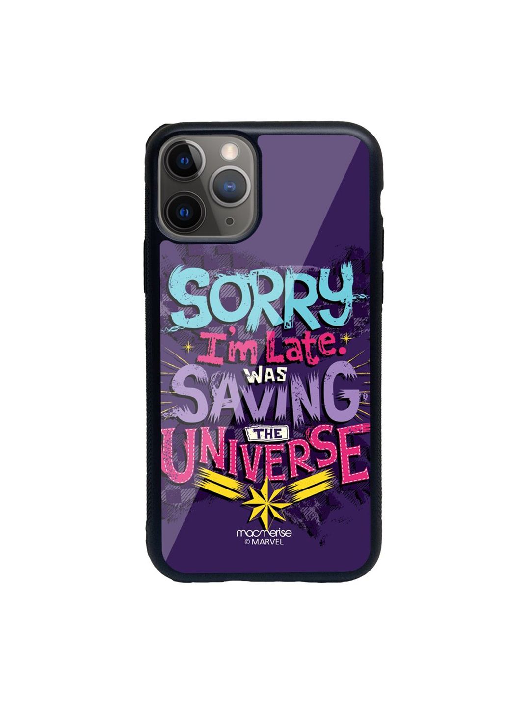 macmerise Purple Printed Iphone 11 Pro Max Mobile Back Case Price in India