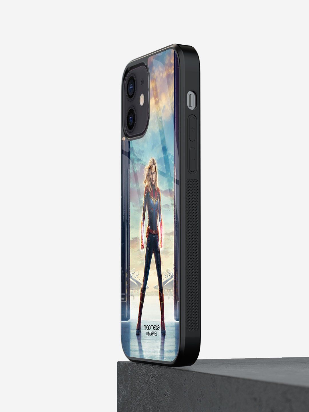 macmerise Blue Captain Marvel Printed iPhone 12 Mini Phone Case Price in India