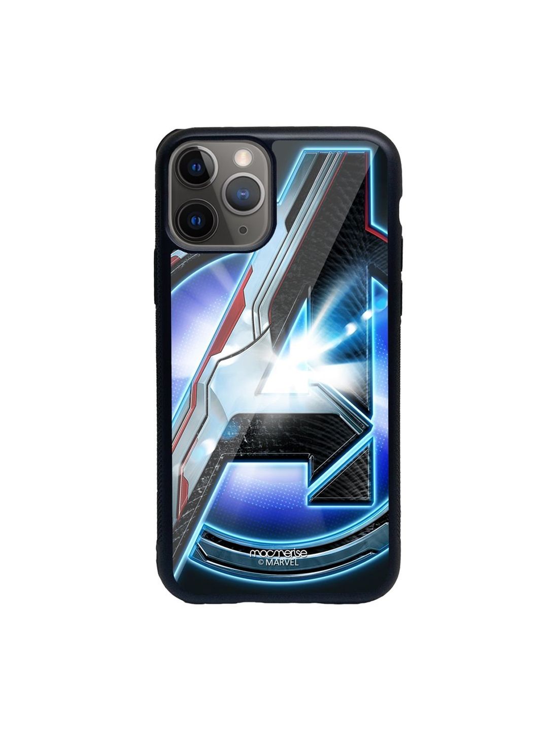 macmerise Blue Endgame Logo Printed iPhone 11 Pro Back Case Price in India