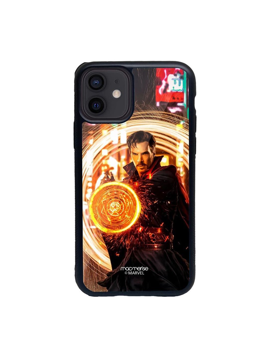 macmerise Red Printed Dr Strange Opening Portal Glass Iphone 12 Mini Phone Case Price in India