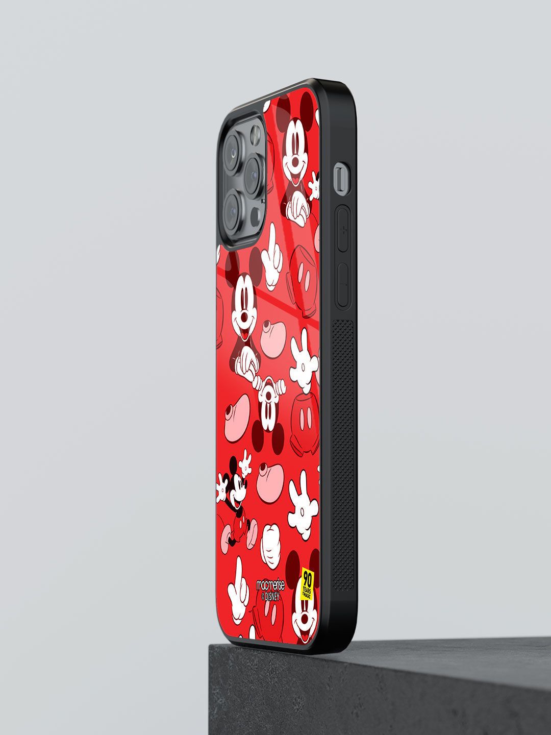 macmerise Red & White Mickey classic Red iPhone 12 Pro Back Case Price in India