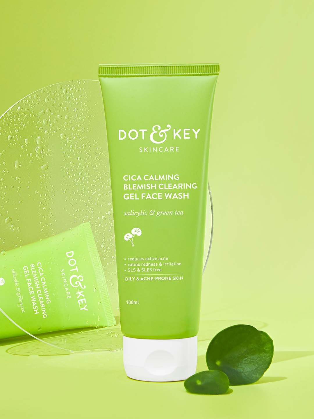 DOT & KEY Cica Anti-Acne Facewash with 2% Salicylic & Green Tea- Cleanses Pores - 100ml