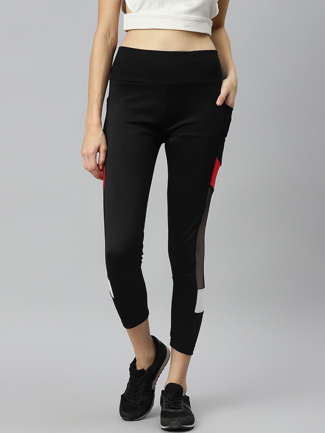 Aarika Women Black Solid Slim-Fit Rapid Dry Track Pant Price in India