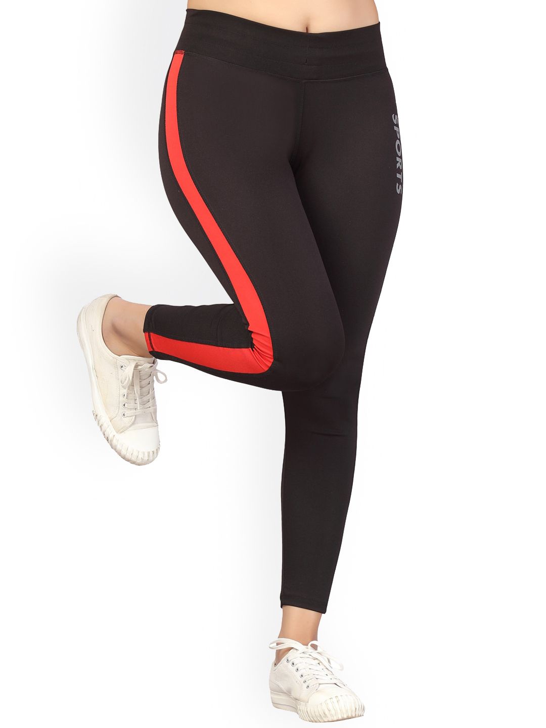 Aarika Women Black Solid Rapid-Dry Training Tights Price in India