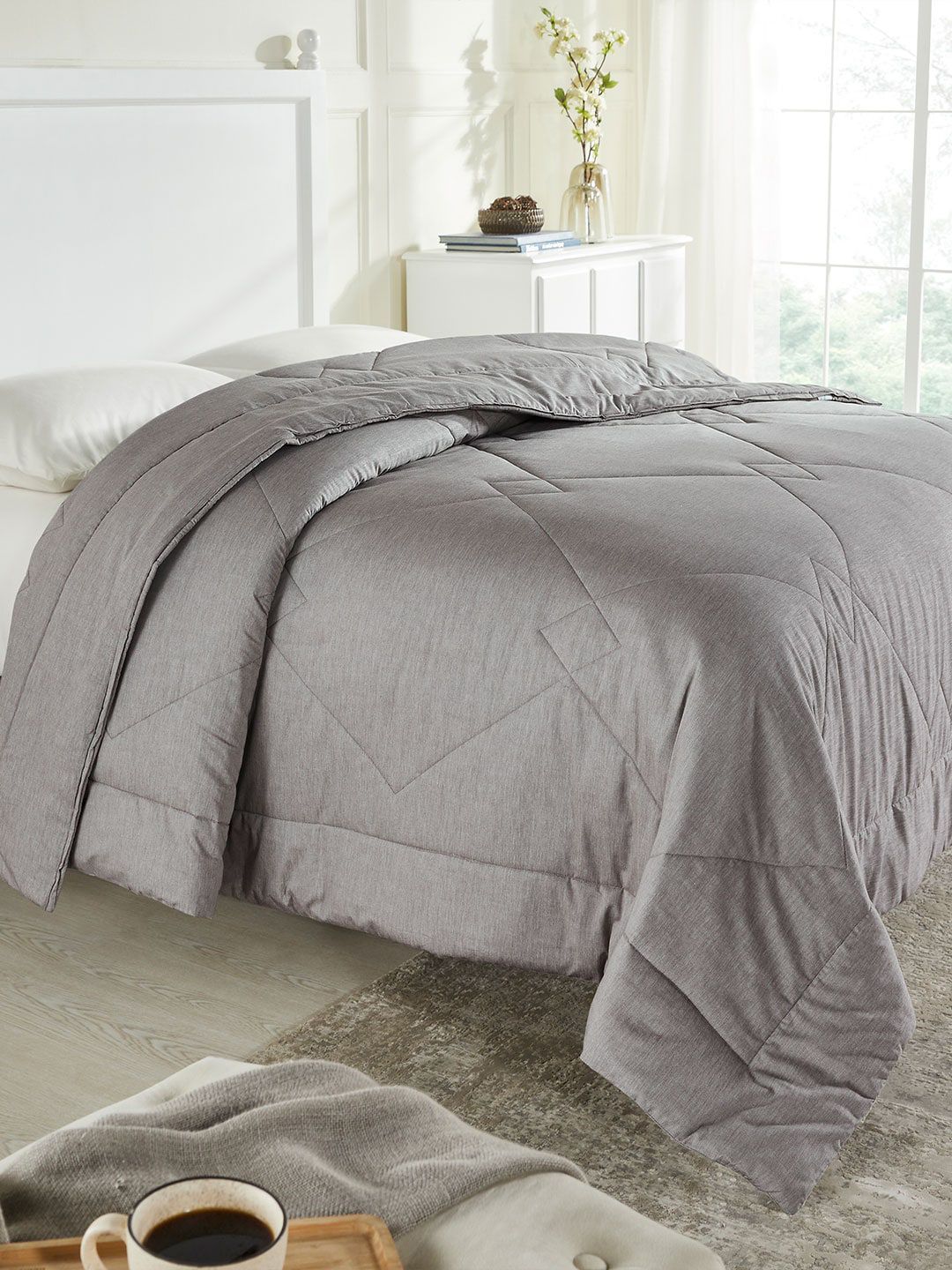 Trident Beige AC Room 150 GSM Double Bed Comforter Price in India