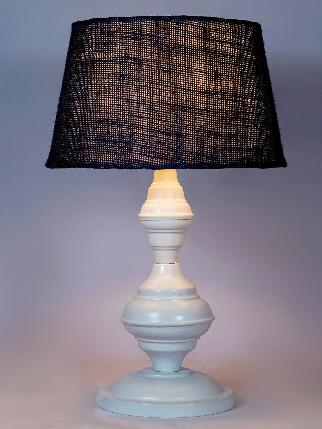 foziq White & Black Solid Metal Table Lamps Price in India