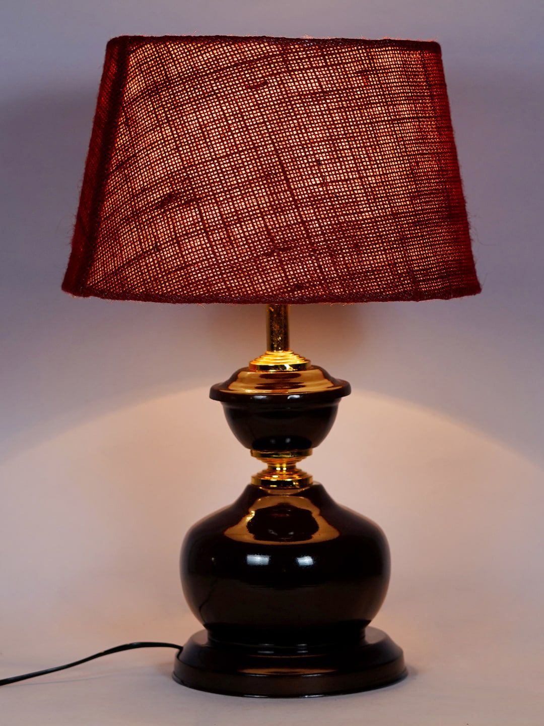 Foziq Brown Solid Table Lamps Price in India