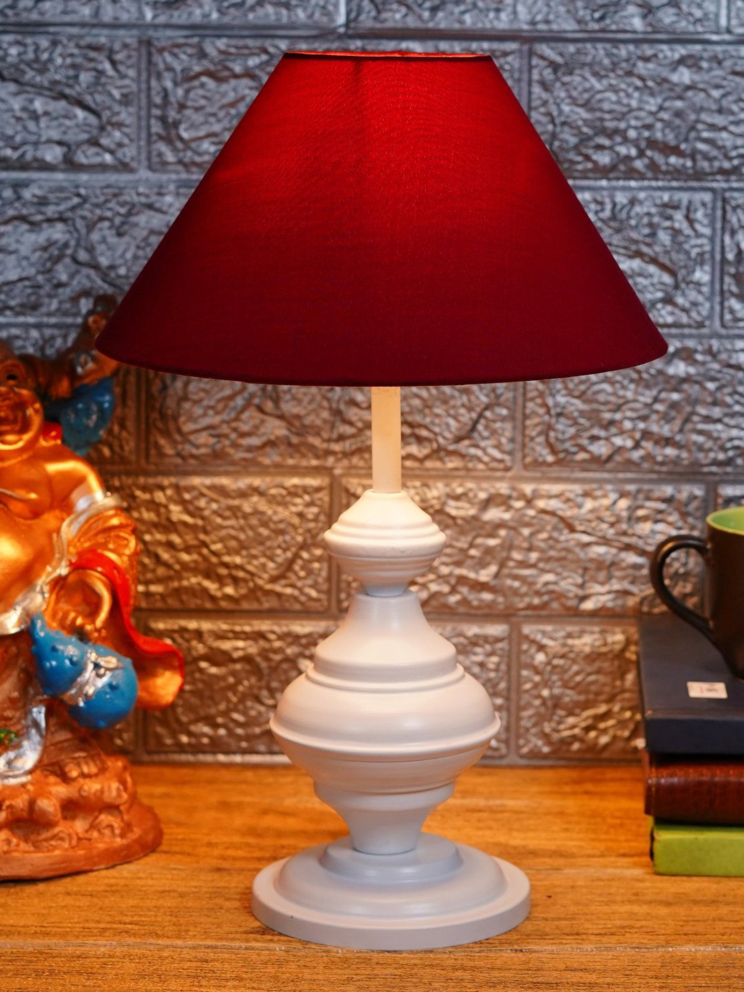 foziq White Solid Table Lamp Price in India