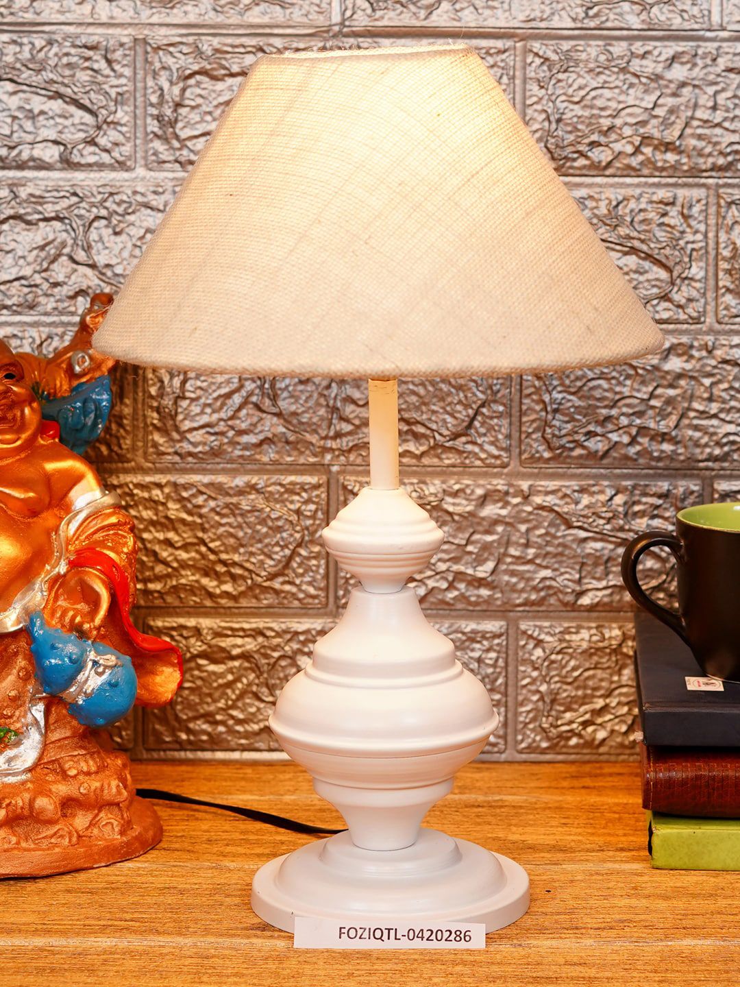 foziq White Solid Table Lamp Price in India