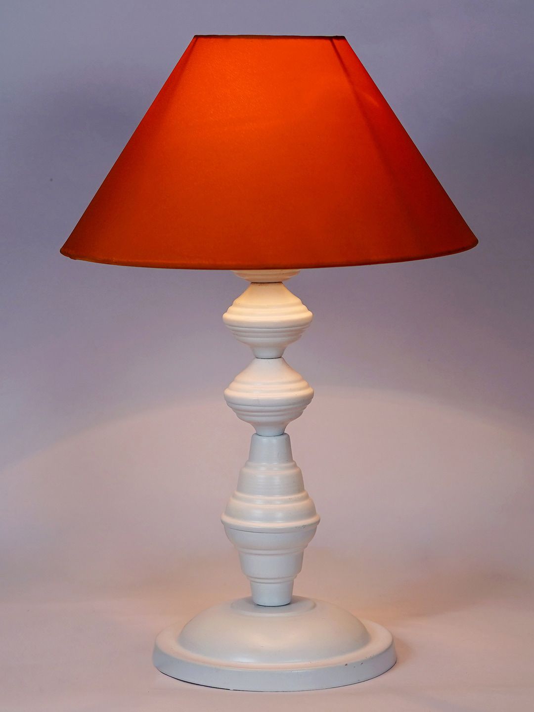 foziq White Solid Metal Table Lamp With Shade Price in India