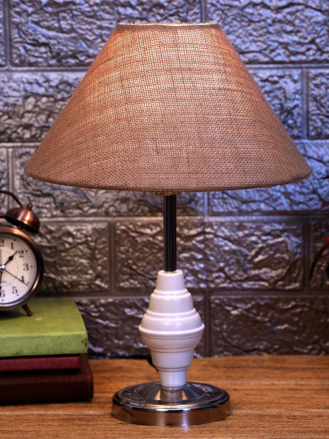 foziq White Solid Table Lamp Price in India