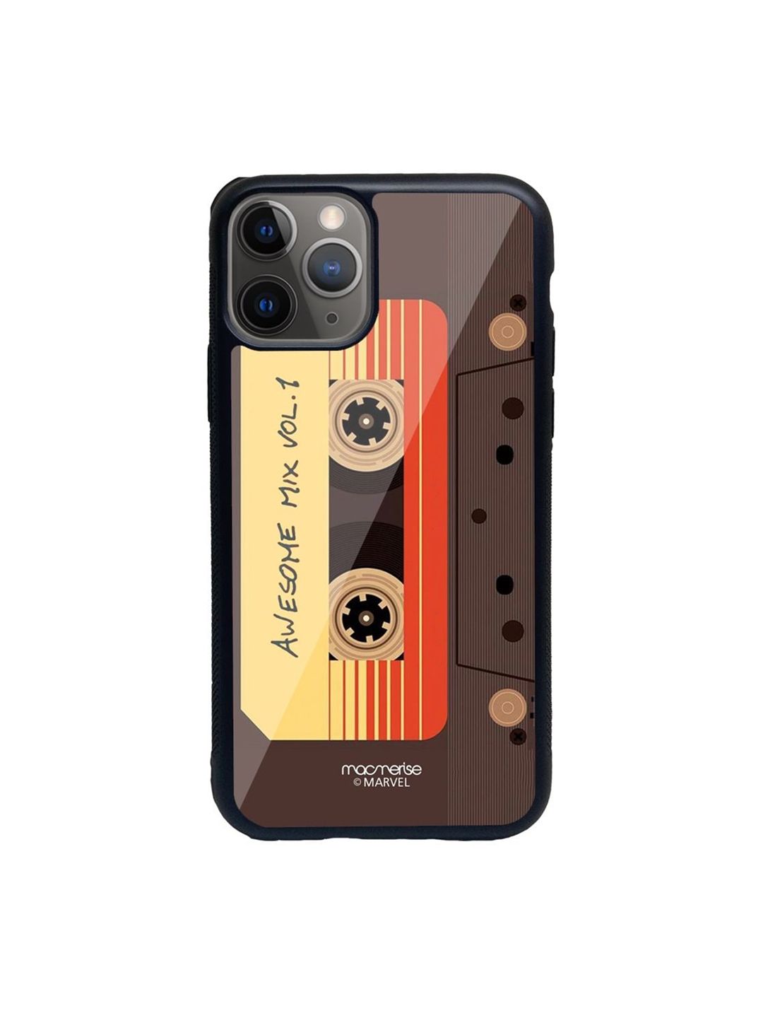 macmerise Brown And Beige Awesome Mix Tape Print iPhone 11 Pro Mobile Phone Case Price in India