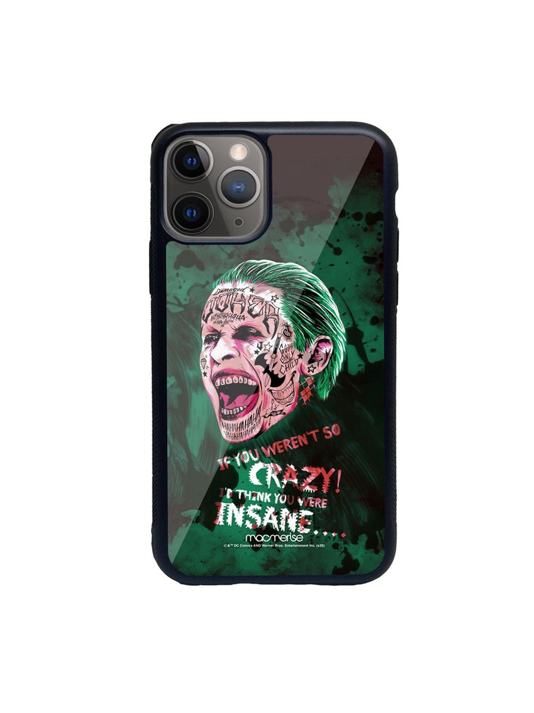 macmerise Green & Black Crazy Insane Joker iPhone 11 Pro Max Back Case Price in India