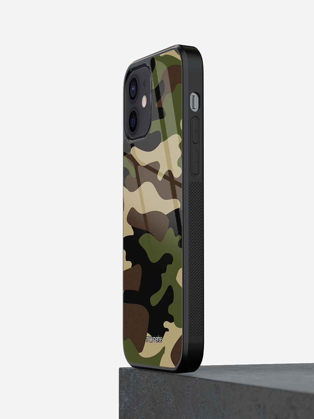 macmerise Green & Brown Camouflage Printed iPhone 12 Mini Phone Cases Price in India