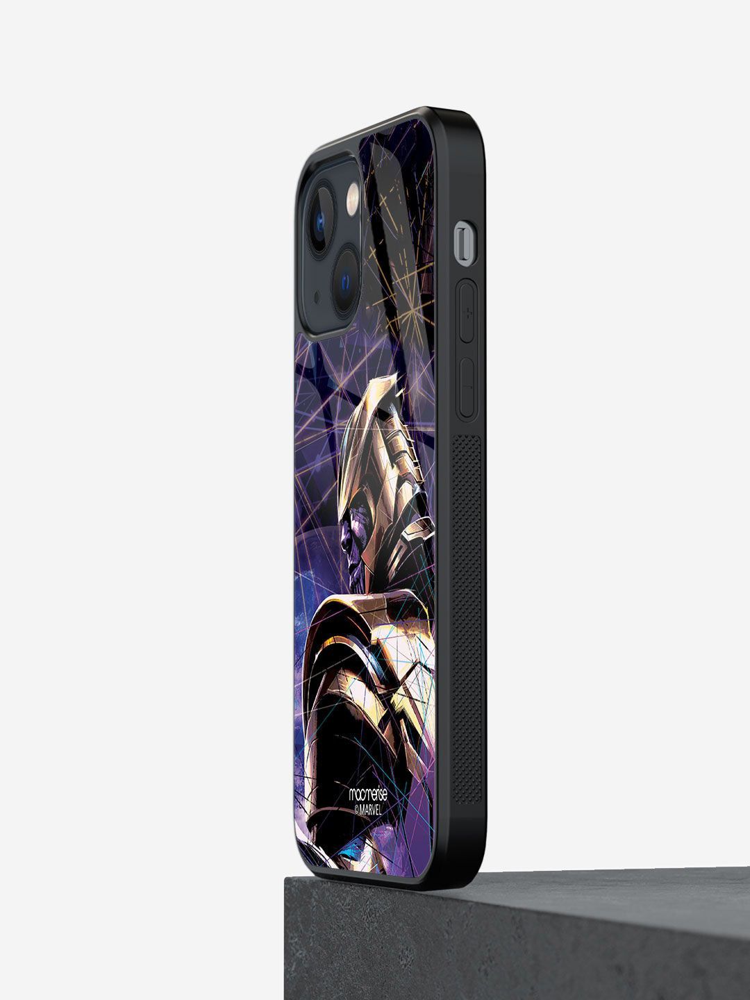 macmerise Blue Printed Thanos On Edge iPhone 13 Mini Back Case Price in India