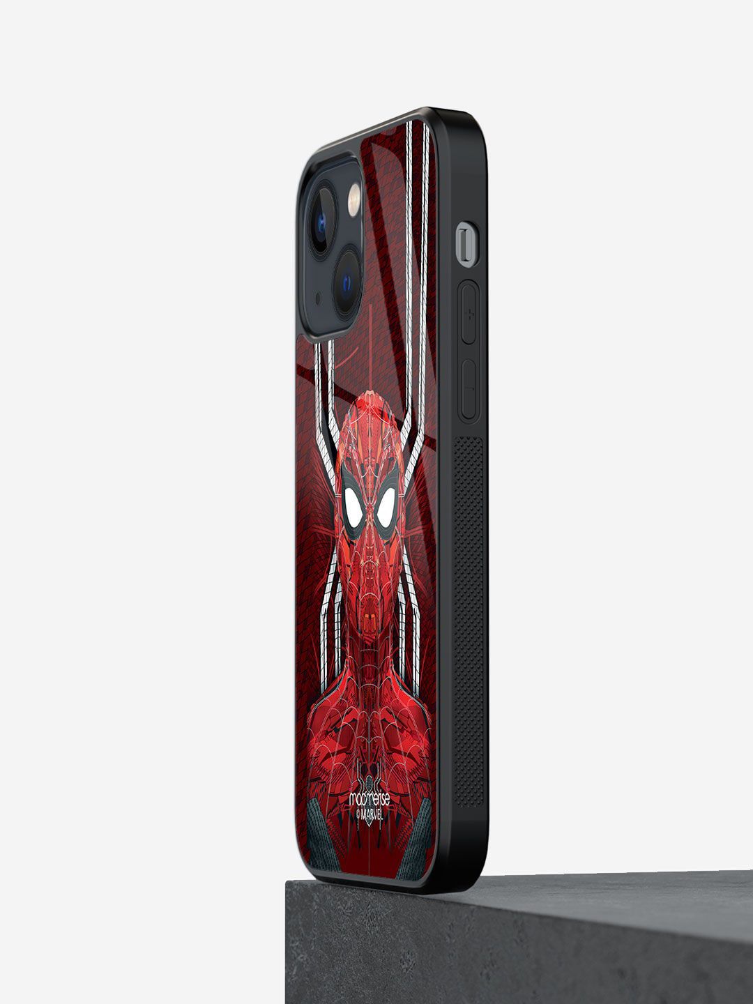 macmerise Red And White Spiderman Printed iPhone 13 Phone Case Price in India