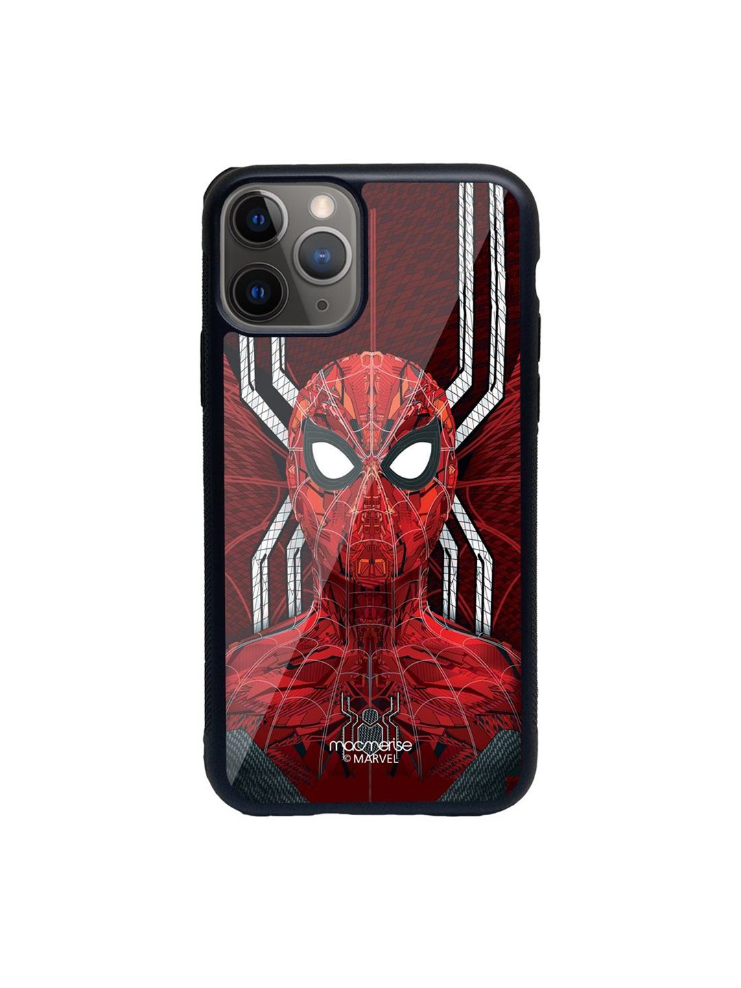macmerise Red Printed Spiderman Glass Iphone 11 Pro Max Phone Case Price in India