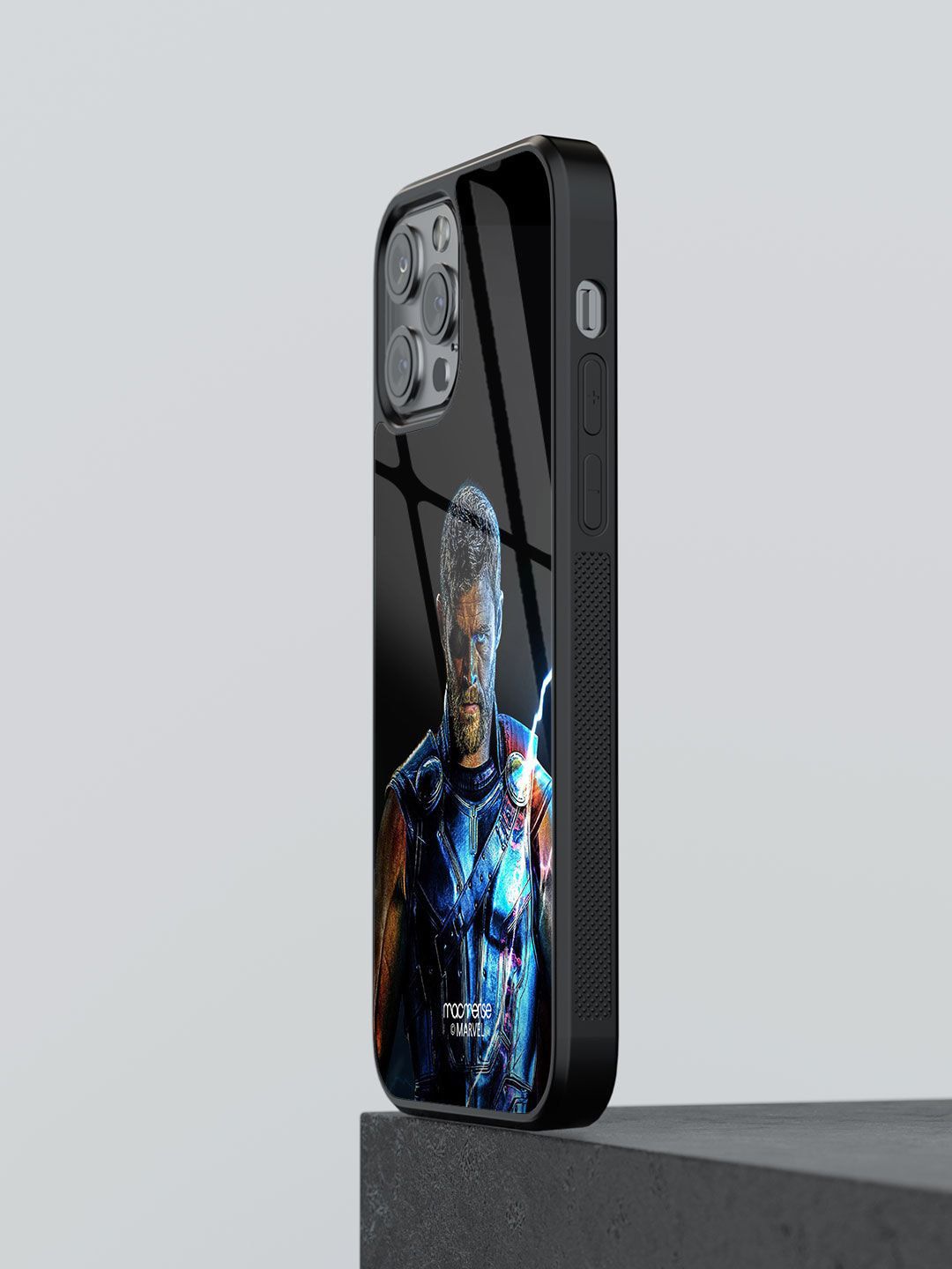 macmerise Black Thor Printed Iphone 12 pro Mobile Back Case Price in India