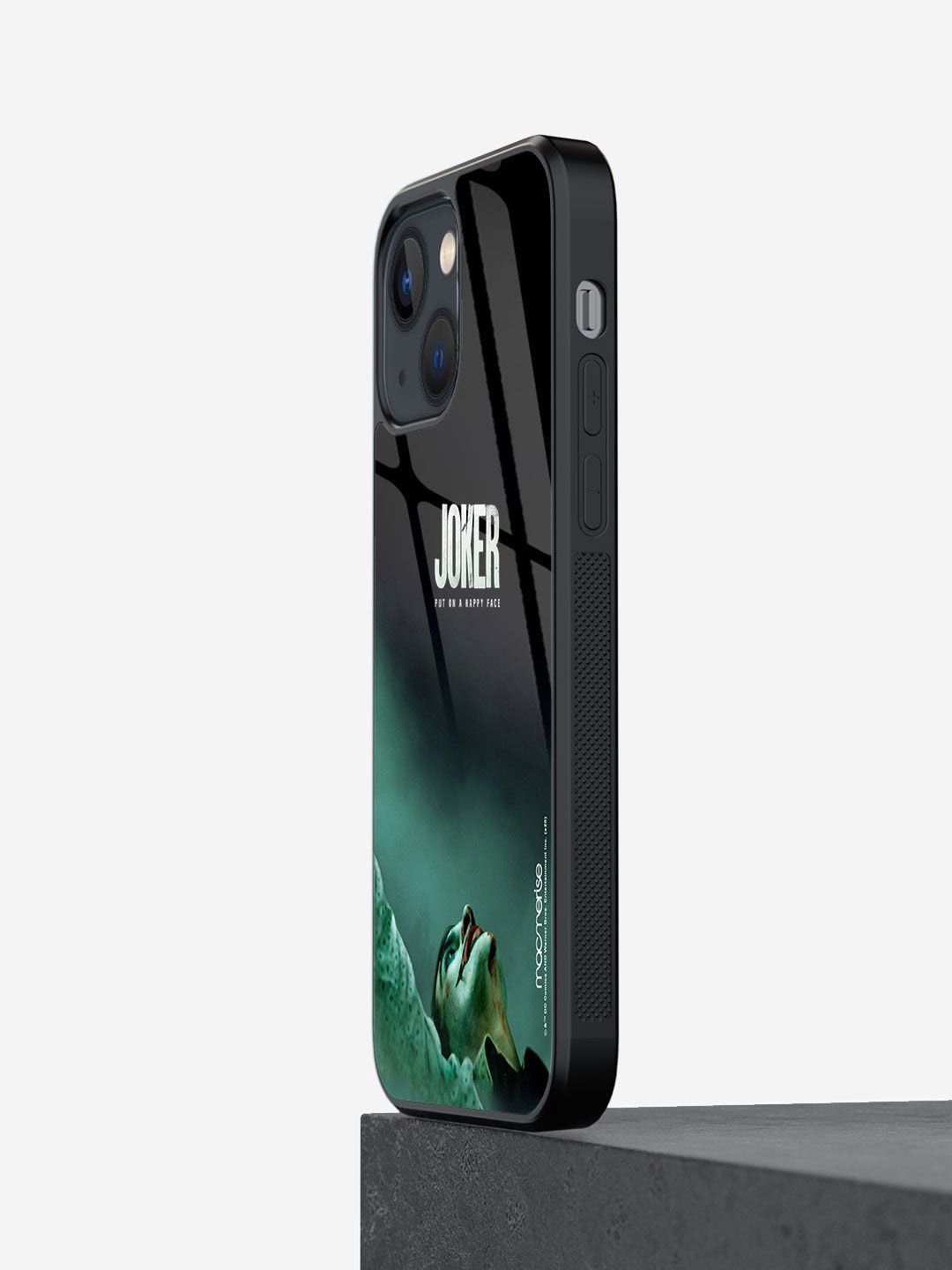 macmerise Black Joker Printed Iphone 13 Glass Mobile Case Price in India