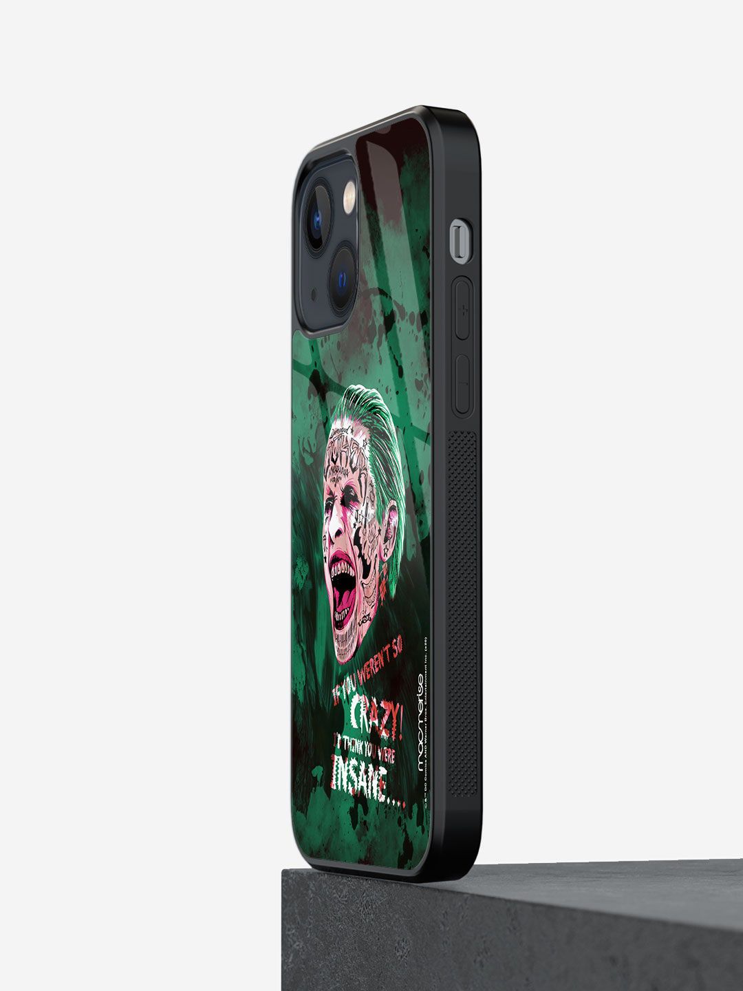 macmerise Green & Black  Joker Printed Glass Iphone 13 Phone Case Price in India