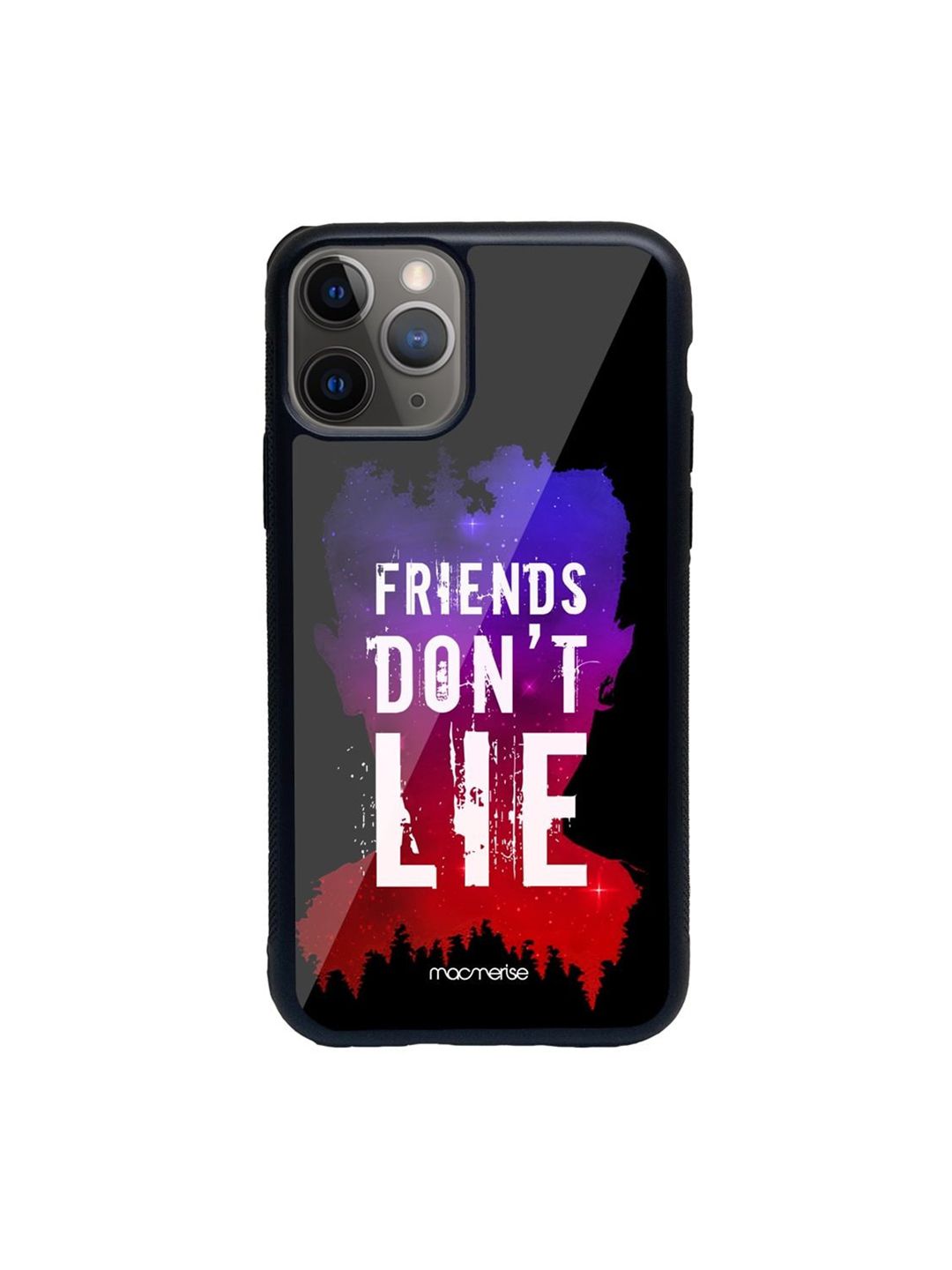 macmerise Black & Red Typography Printed Glass iPhone 11 Pro Max Back Case Price in India