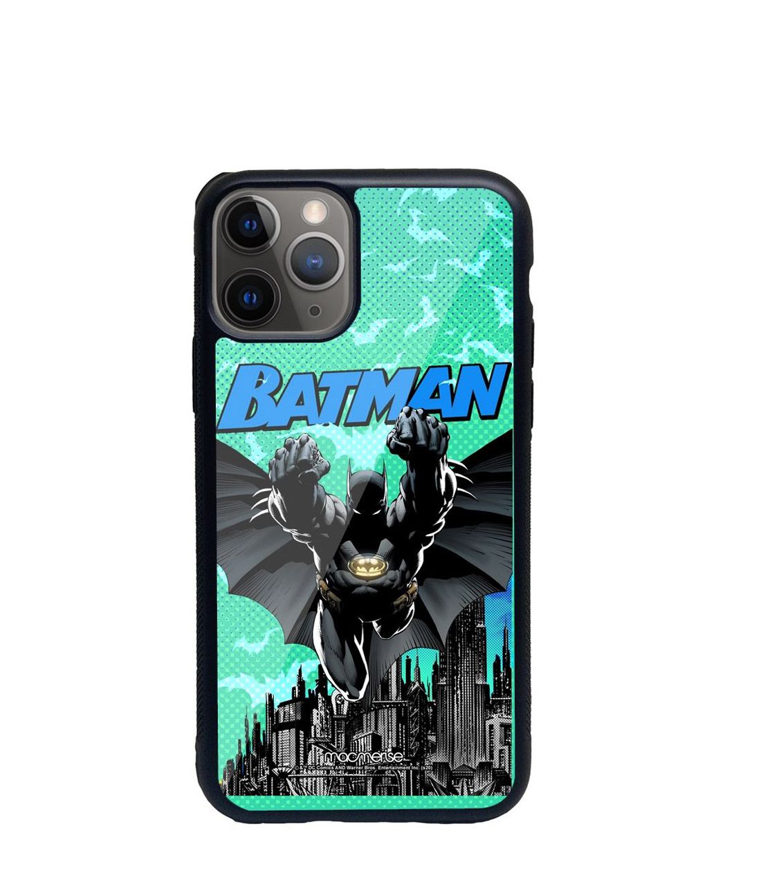 macmerise Sea Green Batman Printed Glass iPhone 11 Pro Back Case Price in India