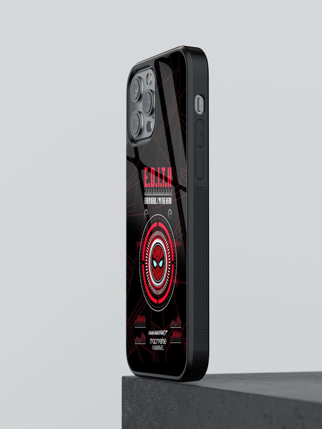 macmerise Black & Red Spiderman Printed iPhone 12 Pro Max Phone Case Price in India