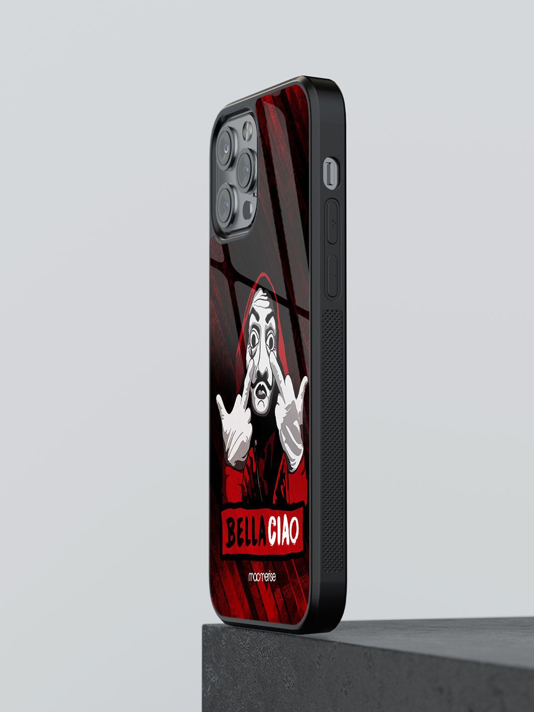 macmerise Red & Black Bella Ciao iPhone 13 Pro Max Mobile Phone Case Price in India