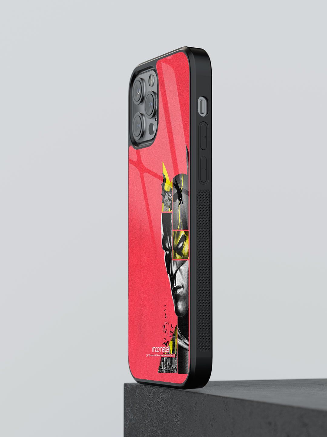 Macmerise Red Bat Collage Printed iPhone 12 Pro Glass Back Case Price in India