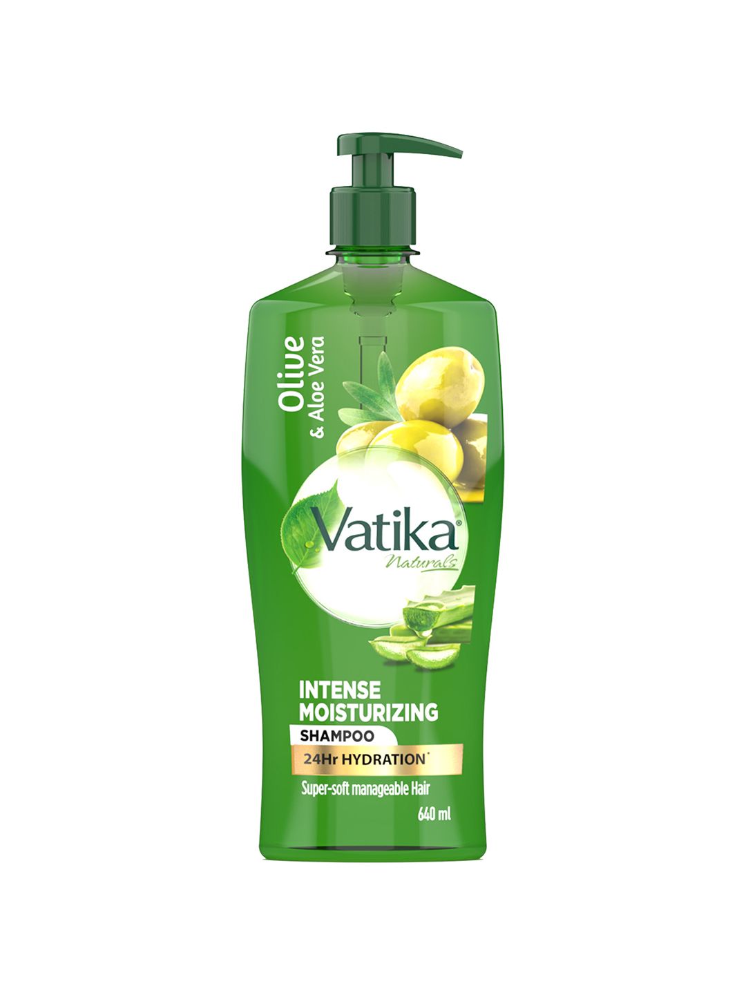 Dabur Vatika Aloe Vera & Olive Intense Moisturising Shampoo with No Parabens - 640ml