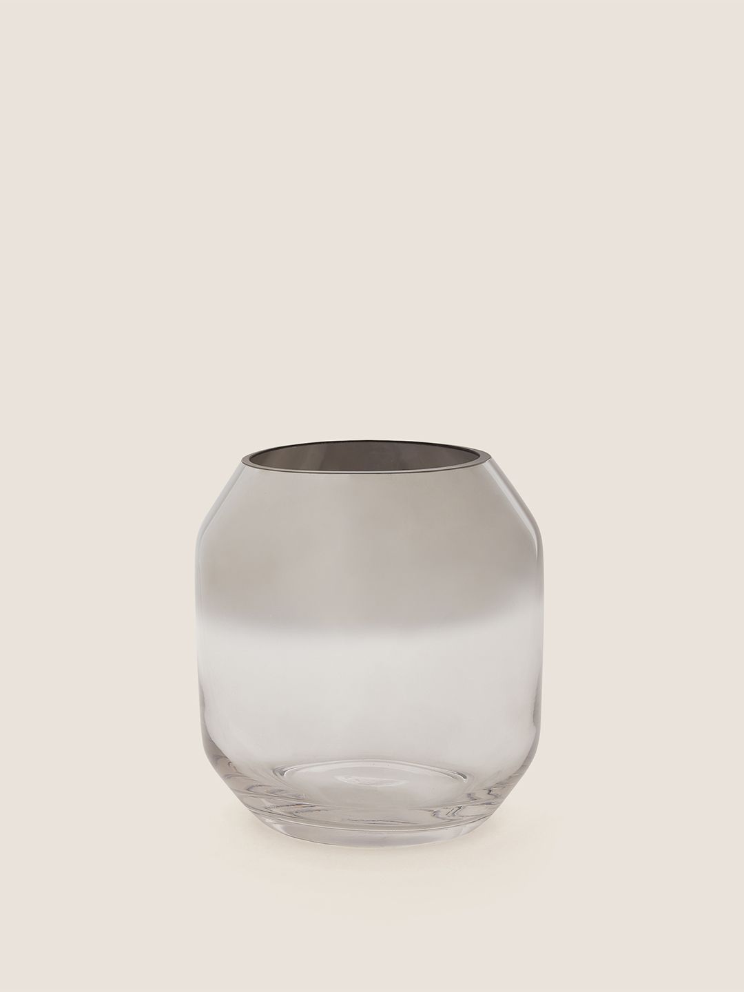 Marks & Spencer Silver & Transparent Ombre Glass Vase Price in India
