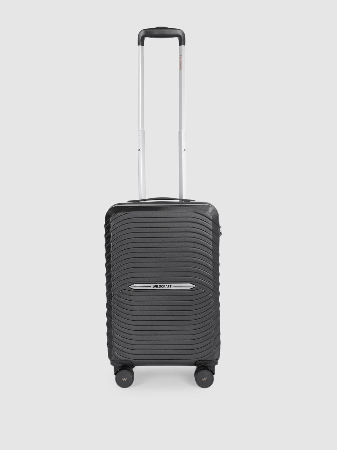 Wildcraft Black Helios Textured Hard Sided Cabin Trolley Suitcase