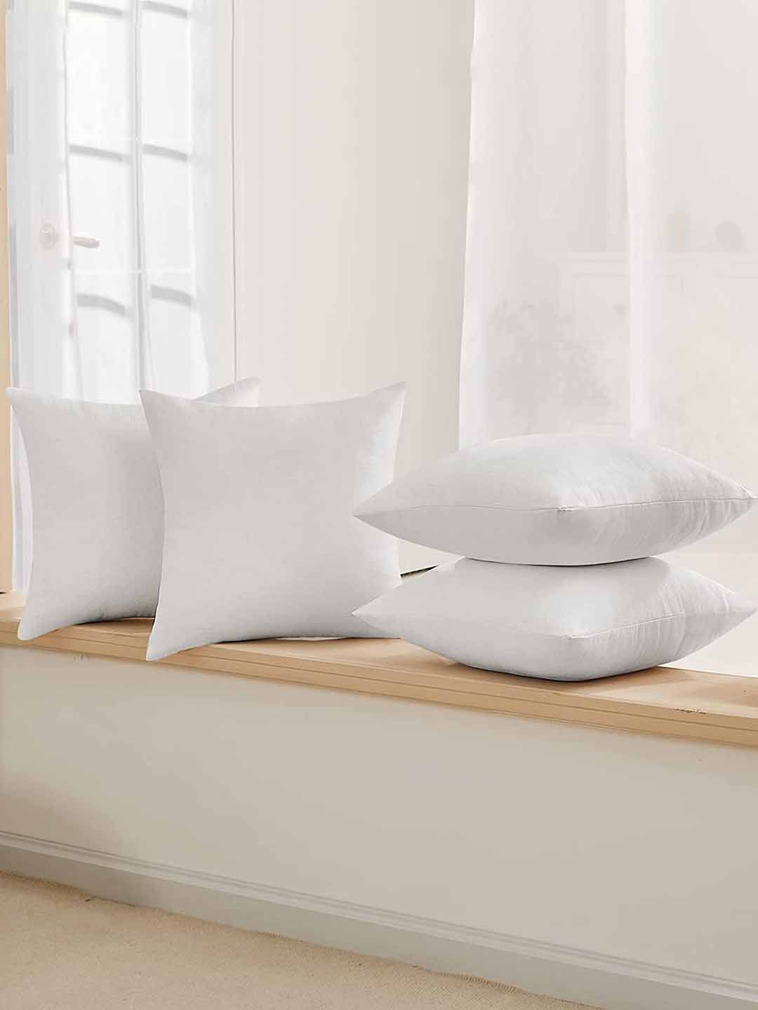 Bajo's Set Of 5 White Solid Cushion Fillers Price in India