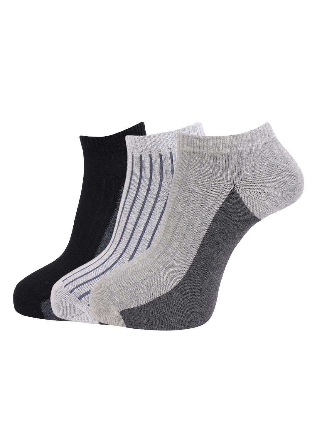 Dollar Socks Men Pack of 3 Assorted Ankle Length Cotton Socks