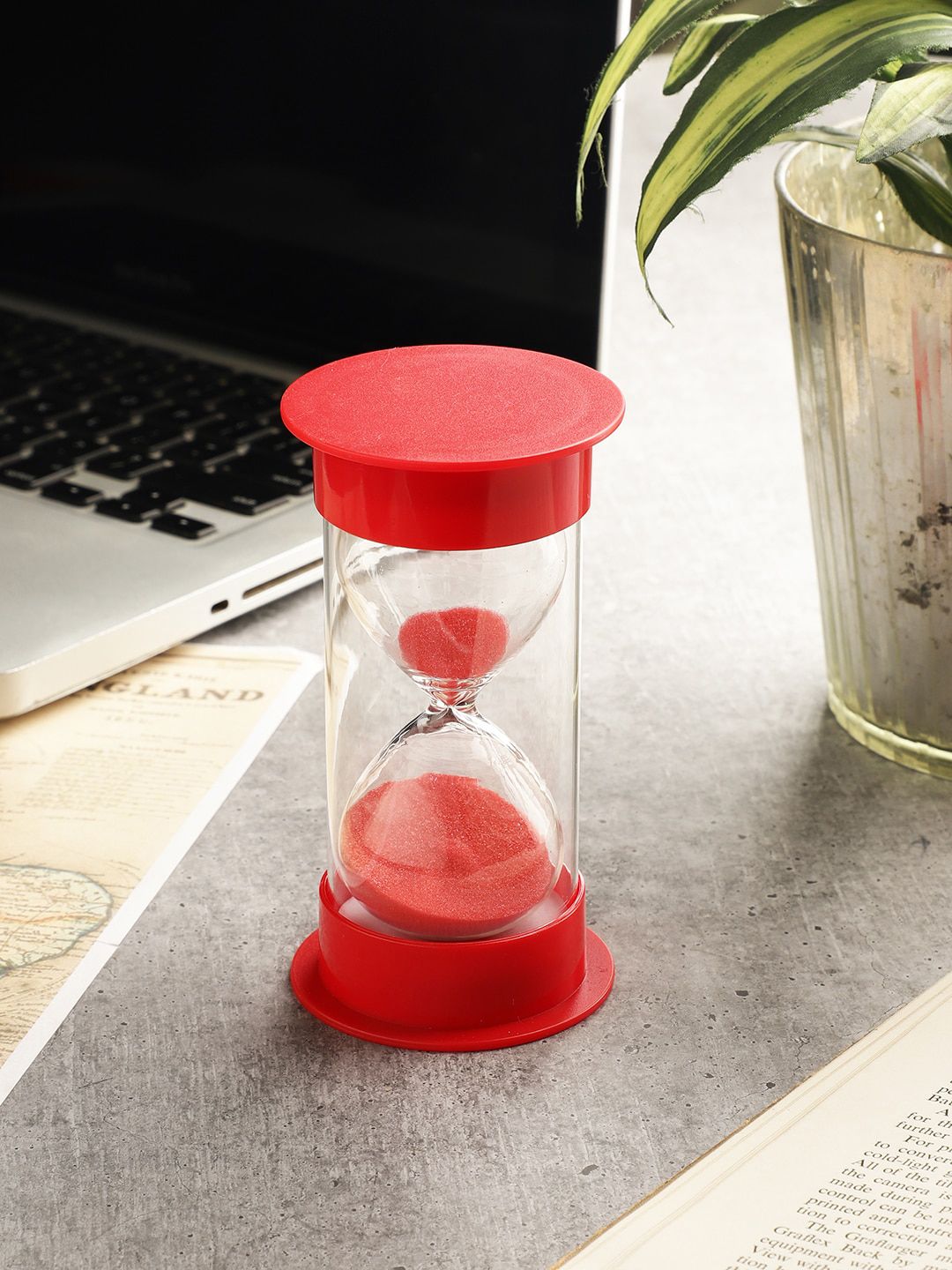 EXIM DECOR Red10 Minutes Red Sand Timer Showpiece Price in India