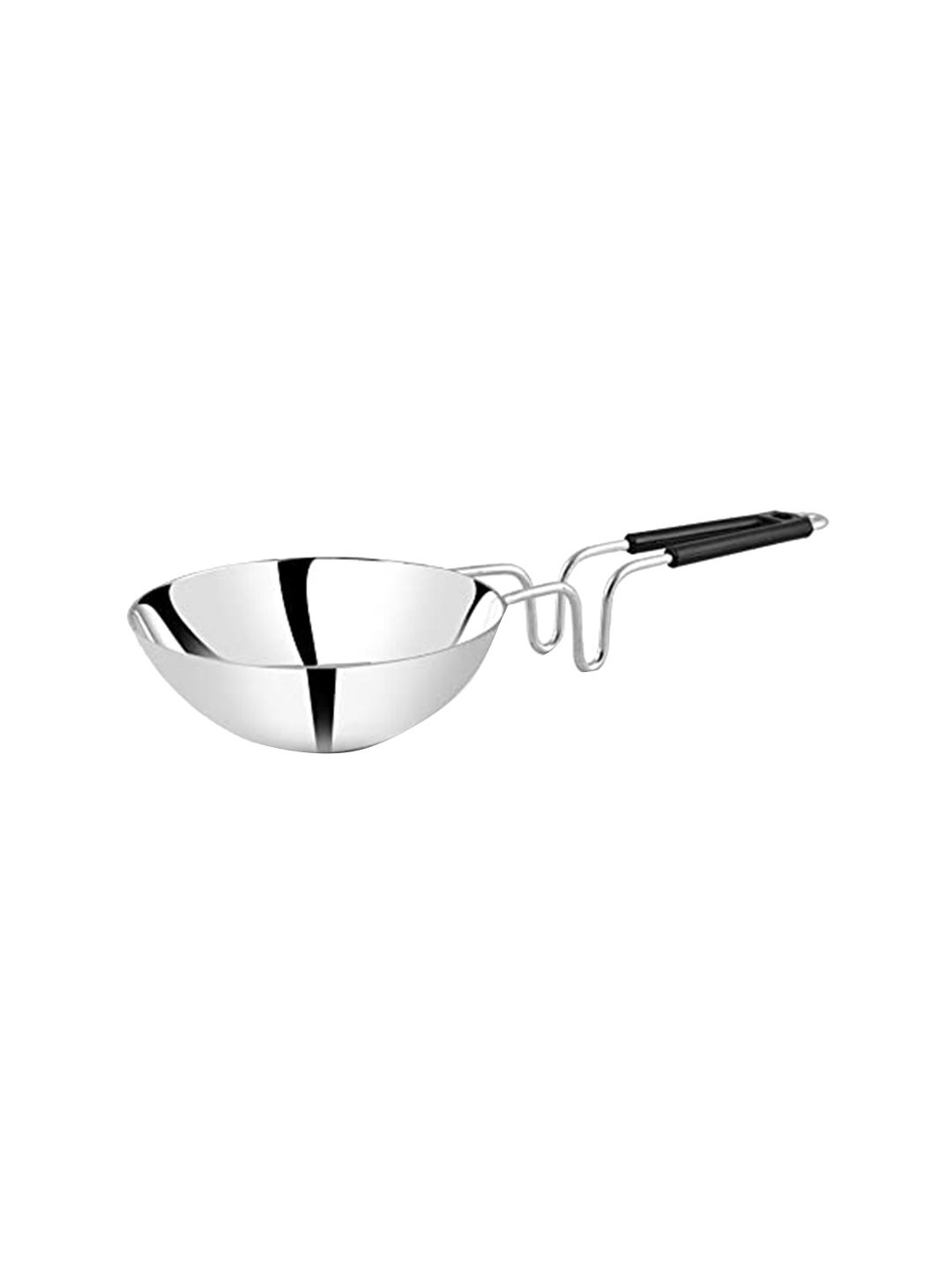 DREAM WEAVERZ Silver-Toned Solid Pure Stainless Steel Tadka Pan Price in India