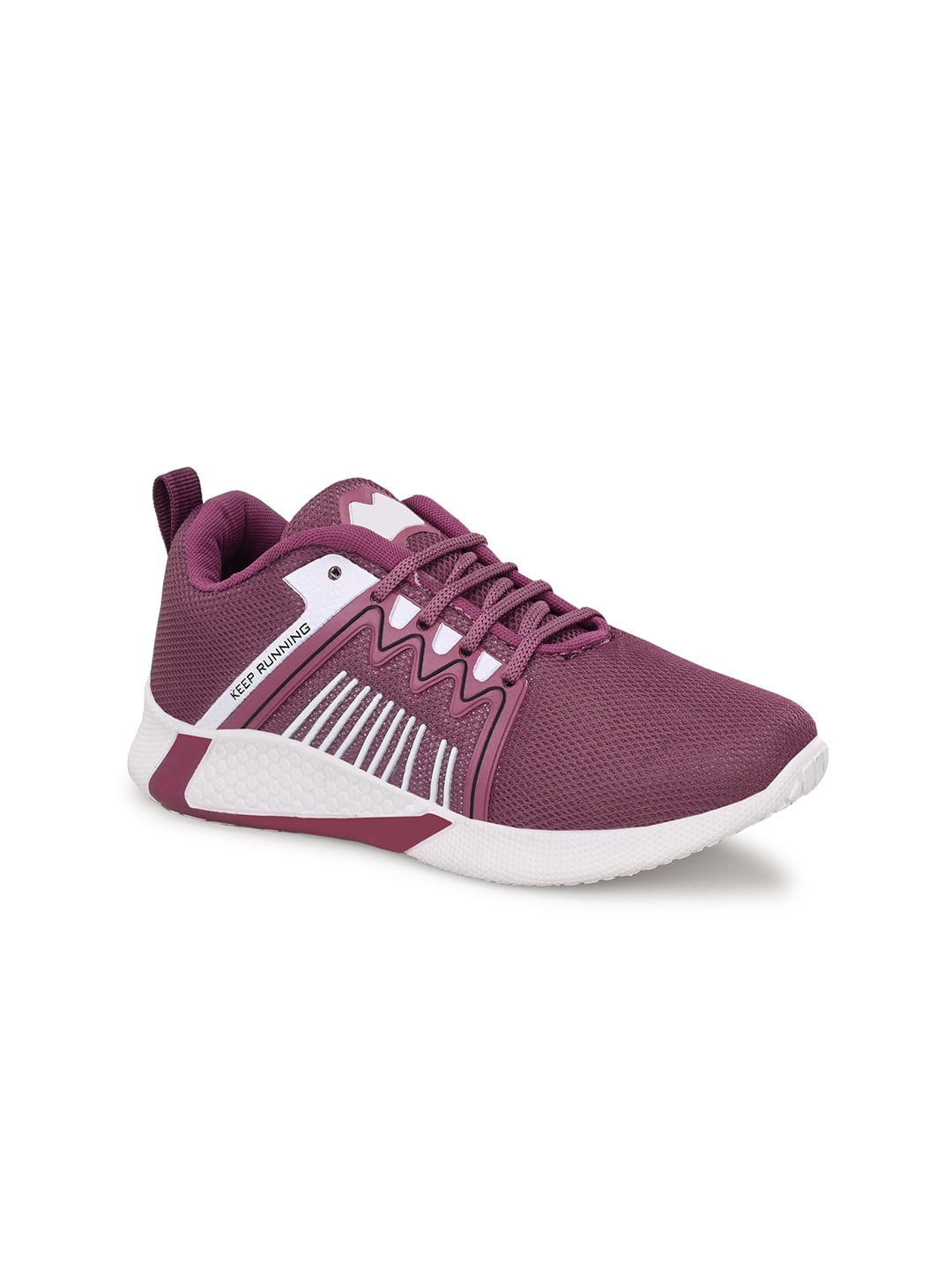 HERE&NOW Women Mauve Striped Sneakers Price in India