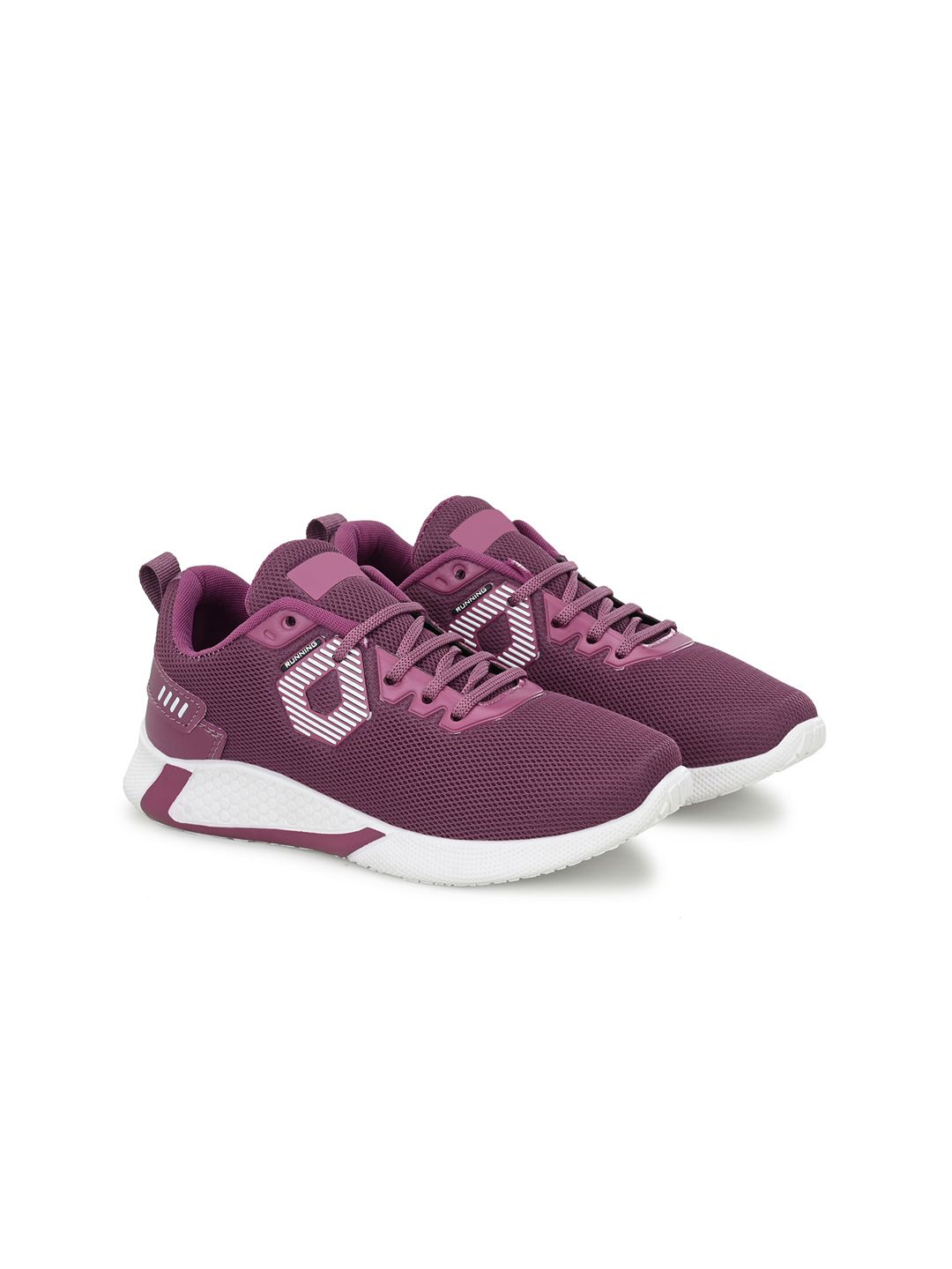 HERE&NOW Women Mauve Woven Design Sneakers Price in India