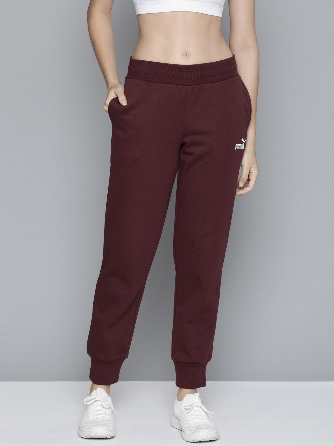 Puma burgundy online joggers