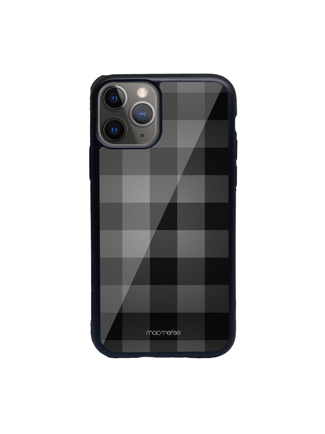macmerise Black Printed Checkmate iPhone 11 Pro Back Case Price in India