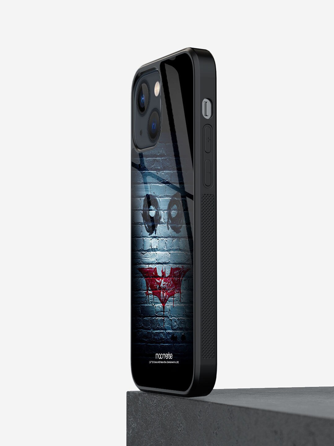 Macmerise Black & Blue Printed Bat Joker Graffiti iPhone 13 Mini Back Case Price in India