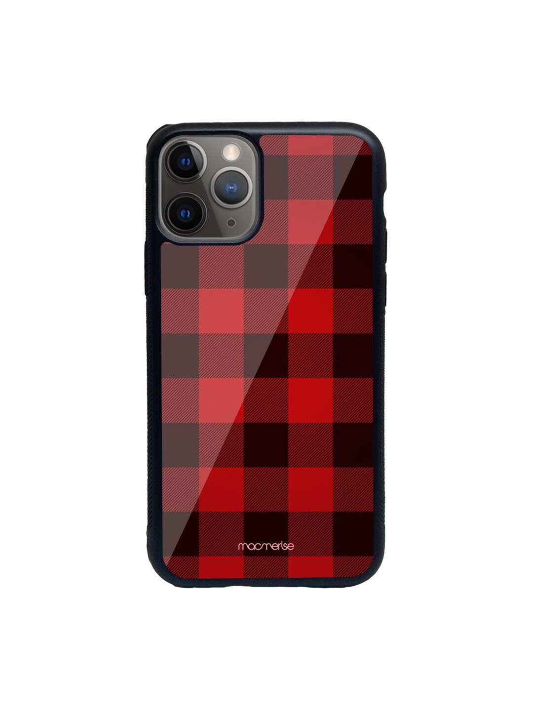 Macmerise Red & Black Printed Checkmate iPhone 11 Pro Max Back Case Price in India