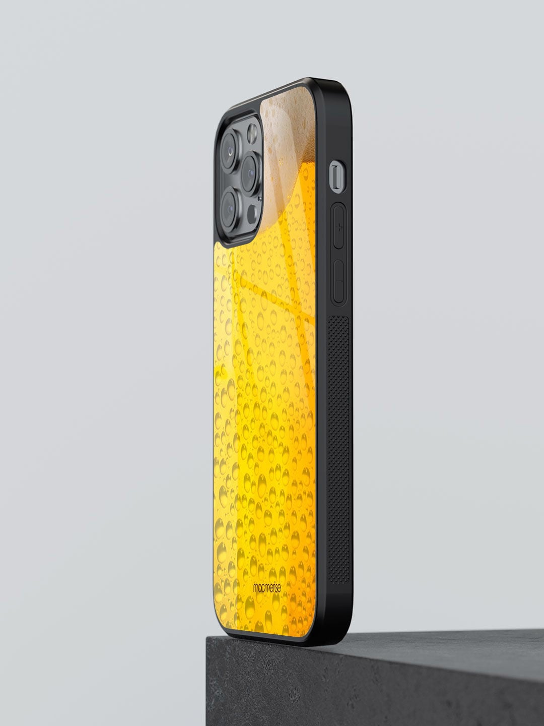macmerise Yellow Printed Chug It iPhone 12 Pro Back Case Price in India