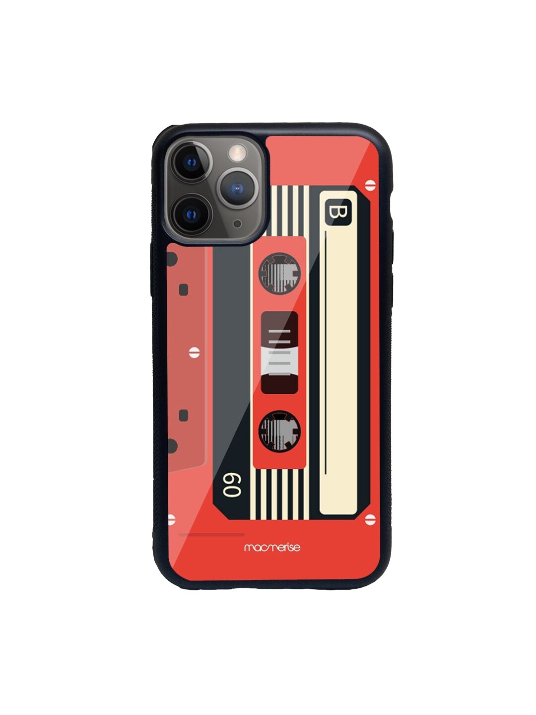macmerise Red Printed Cassette iPhone 11 Pro Back Case Price in India