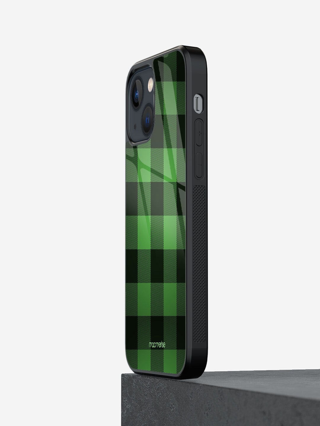 macmerise Green Printed Checkmate iPhone 13 Back Case Price in India