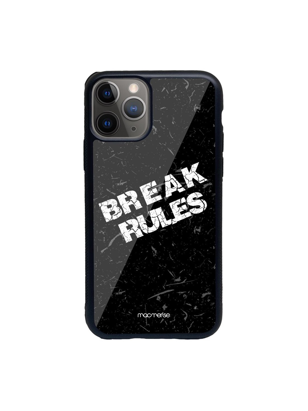 macmerise Black Printed Break Rules iPhone 11 Pro Back Case Price in India