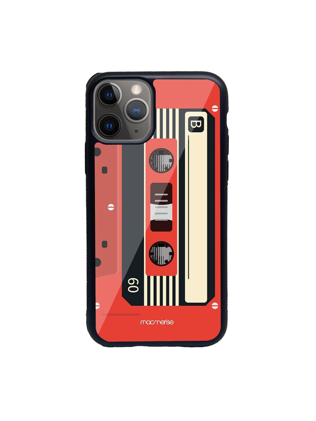 macmerise Red Printed Cassette iPhone 11 Pro Max Back Case Price in India