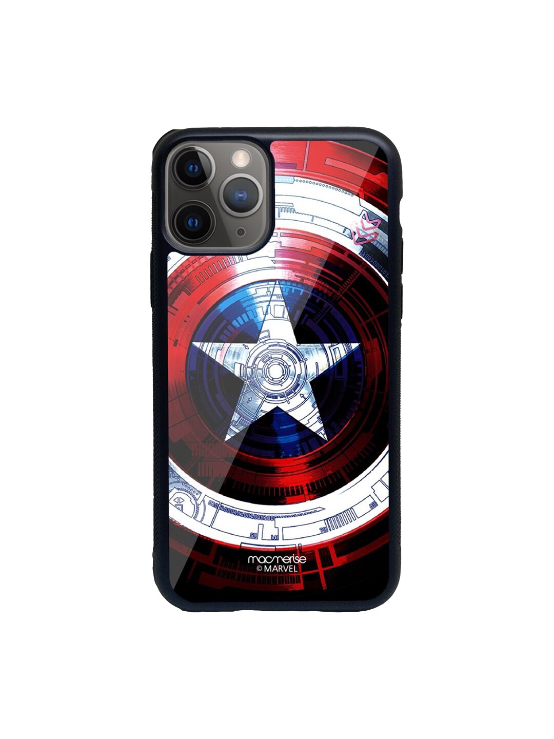 macmerise Red Printed Captains Shield Decoded iPhone 11 Pro Back Case Price in India